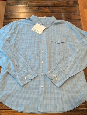 Criquet Button Down Long Sleeve Organic Cotton Windowpane